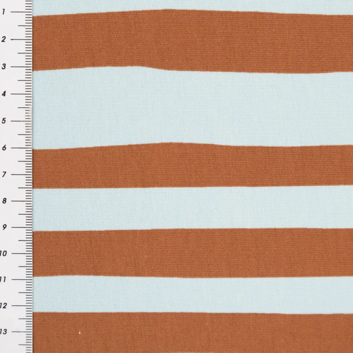 Bio French Terry Sommersweat Streifen Jennifer Bouron blau braun 1,45m Breite