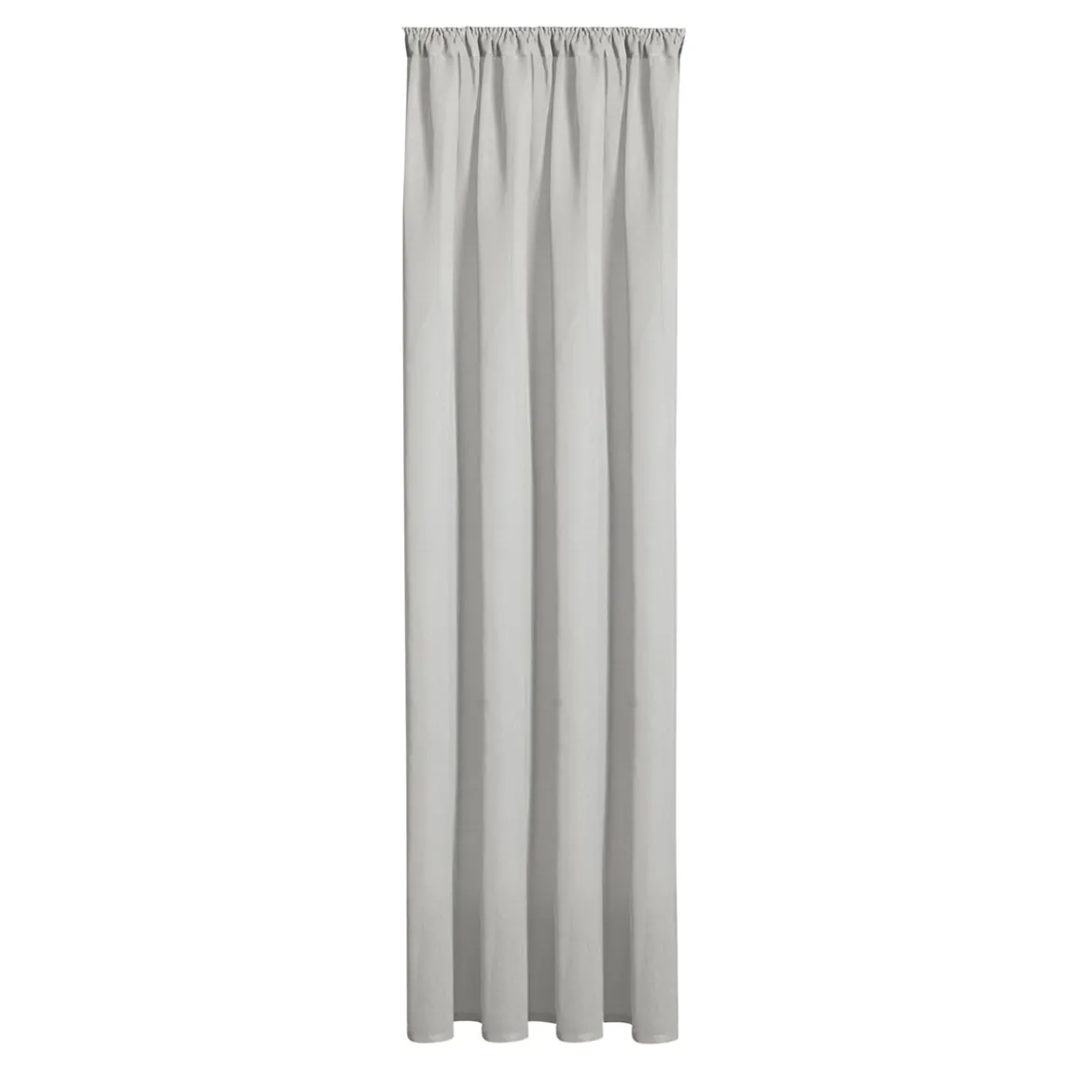 Bio Gardine halbtransparenter Vorhangschal aus Bio Baumwolle Leinenstruktur hellgrau 140x245cm