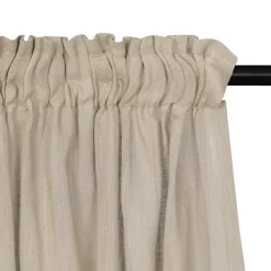 Bio Gardine halbtransparenter Vorhangschal aus Bio Baumwolle Leinenstruktur taupe natur 140x245cm
