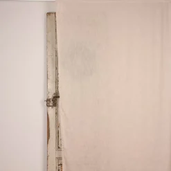 Bio Gardine halbtransparenter Vorhangschal aus Bio Baumwolle Leinenstruktur taupe natur 140x245cm