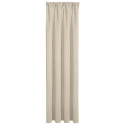Bio Gardine halbtransparenter Vorhangschal aus Bio Baumwolle Leinenstruktur taupe natur 140x245cm
