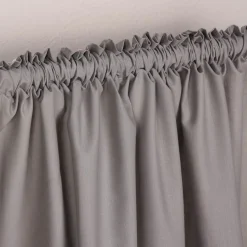 Bio Gardine Vorhangschal aus glatter feiner blickdichter Bio Baumwolle grau 140x245cm