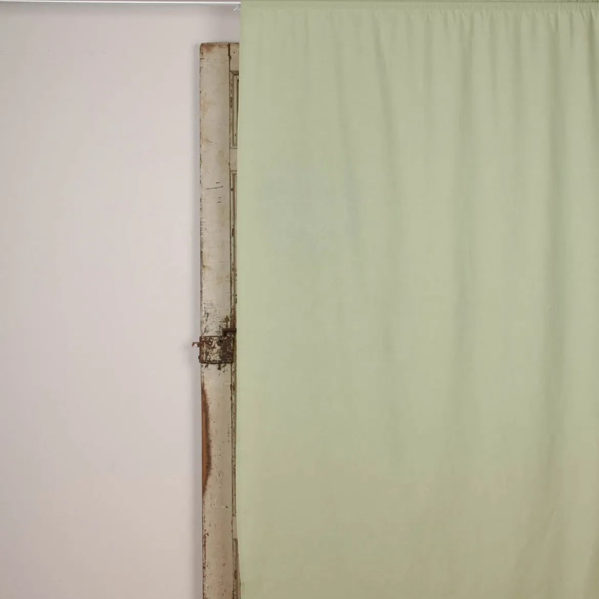 Bio Gardine Vorhangschal aus glatter feiner blickdichter Bio Baumwolle grün 140x245cm