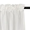 Bio Gardine Vorhangschal aus glatter feiner blickdichter Bio Baumwolle weiß 140x245cm