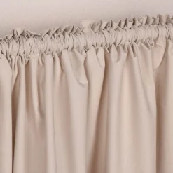 Bio Gardine Vorhangschal aus glatter feiner blickdichter Bio Baumwolle beige 140x245cm