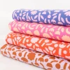 Bio Jersey Stoff Baumwolljersey Blumen Jennifer Bouron blau rosa 1,48 m Breite