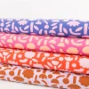 Bio Jersey Stoff Baumwolljersey Blumen Jennifer Bouron orange rosa 1,48 m Breite