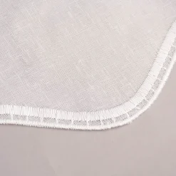 Bistrogardine Panneaux Scheibengardine nähfrei Stickerei Leinenlook ecru 60cm Höhe