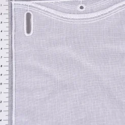 Bistrogardine Panneaux Scheibengardine nähfrei Stickerei Leinenlook weiß 60cm Höhe