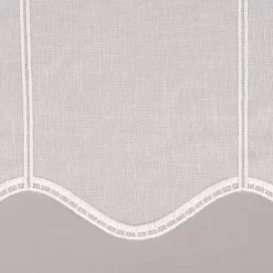 Bistrogardine Panneaux Scheibengardine nähfrei Stickerei Leinenlook ecru 30cm Höhe