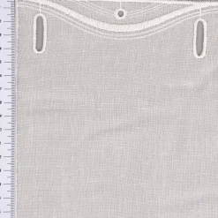 Bistrogardine Panneaux Scheibengardine nähfrei Stickerei Leinenlook ecru 30cm Höhe