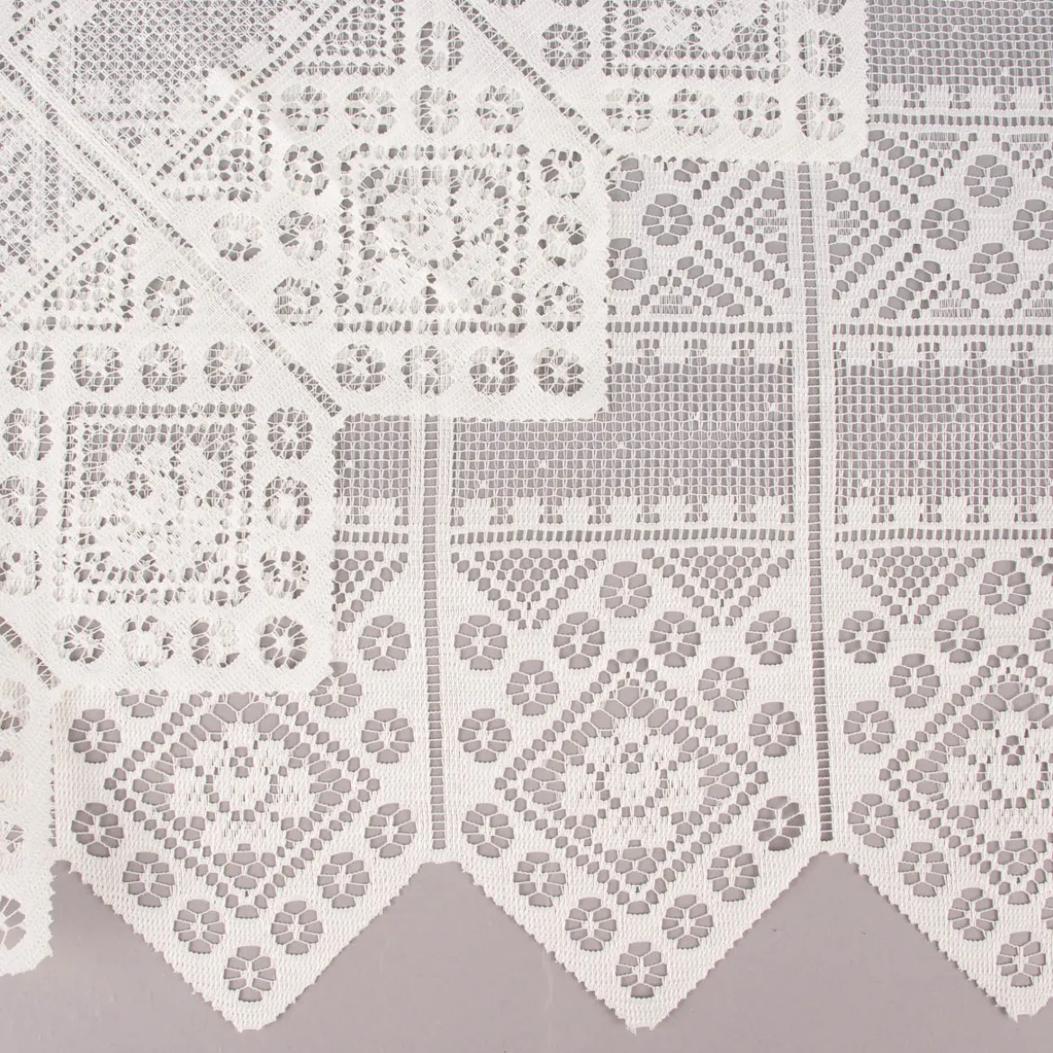 Bistrogardine Wirk-Panneaux Scheibengardine nähfrei Blume ecru 45cm Höhe