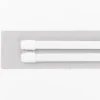 Bistrostange Scheibenstange Vitragenstange ausziehbar 40-70cm weiß, 2er Pack