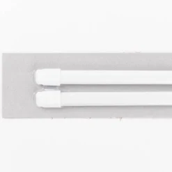 Bistrostange Scheibenstange Vitragenstange ausziehbar 80-150cm weiß, 2er Pack