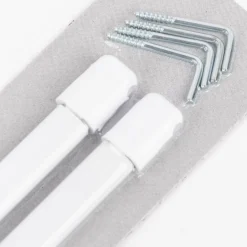 Bistrostange Scheibenstange Vitragenstange ausziehbar 80-150cm weiß, 2er Pack