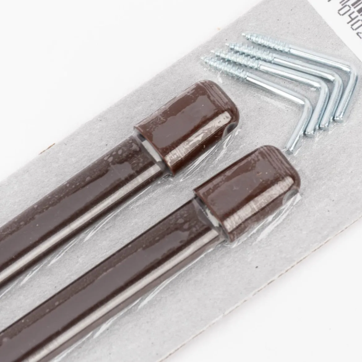 Bistrostange Scheibenstange Vitragenstange ausziehbar 100-190cm braun, 2er Pack