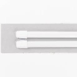 Bistrostange Scheibenstange Vitragestange ausziehbar 100-180cm weiß, 2er Pack