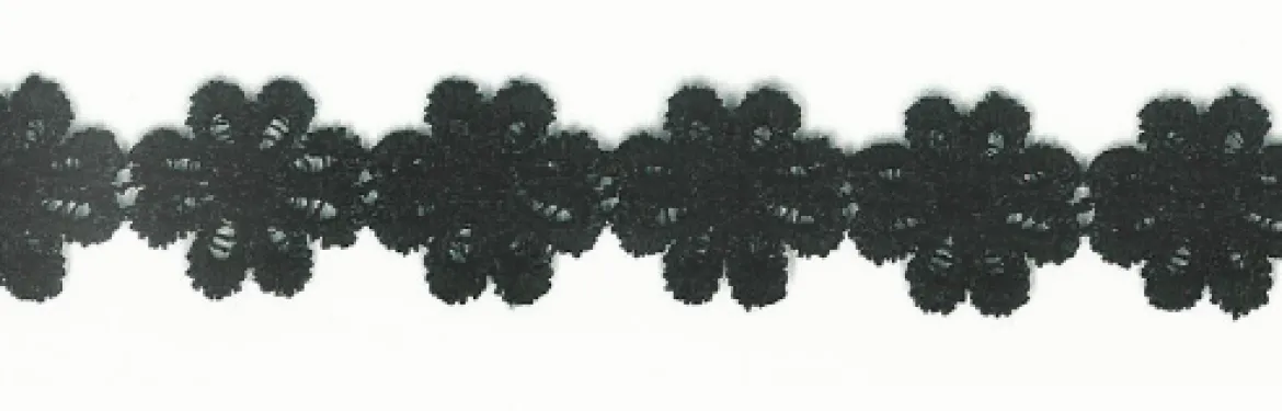 Blumenband Zierband schwarz Breite: 2,5cm