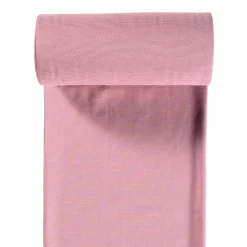 Bündchenstoff Baumwolle Yarn Dyed Streifen fein weiß rosa 35cm Breite