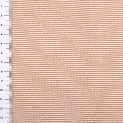 Bündchenstoff Baumwolle Yarn Dyed Streifen fein weiß camel 35cm Breite