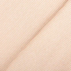 Bündchenstoff Baumwolle Yarn Dyed Streifen fein weiß nude 35cm Breite