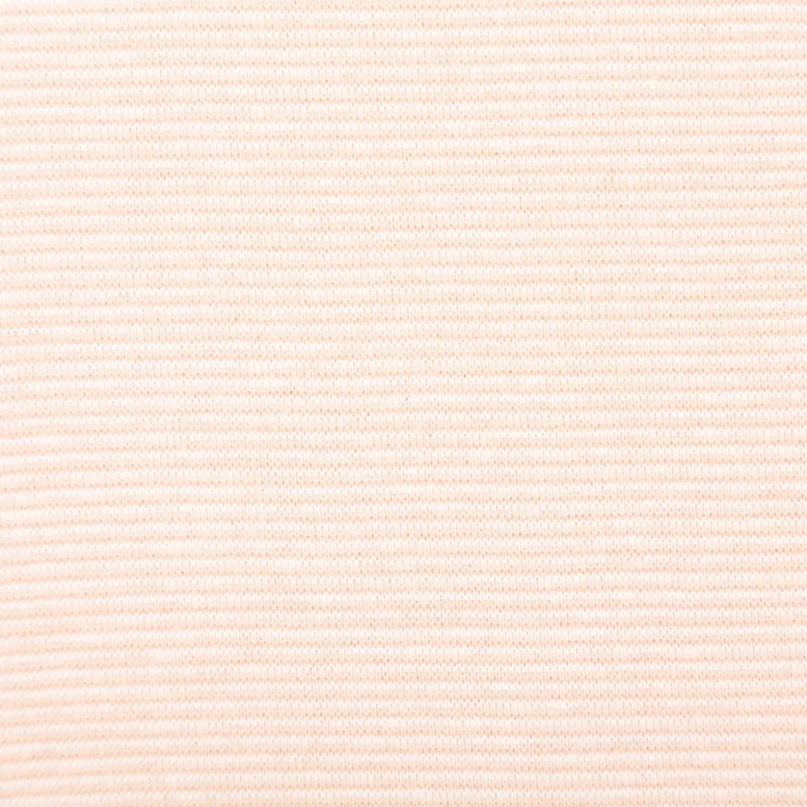 Bündchenstoff Baumwolle Yarn Dyed Streifen fein weiß lachs 35cm Breite