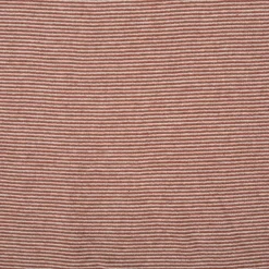 Bündchenstoff Baumwolle Yarn Dyed Streifen fein weiß rost 35cm Breite
