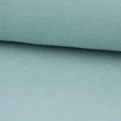 Bündchenstoff Schlauchware Organic Bio fein aqua blau 35cm Breite