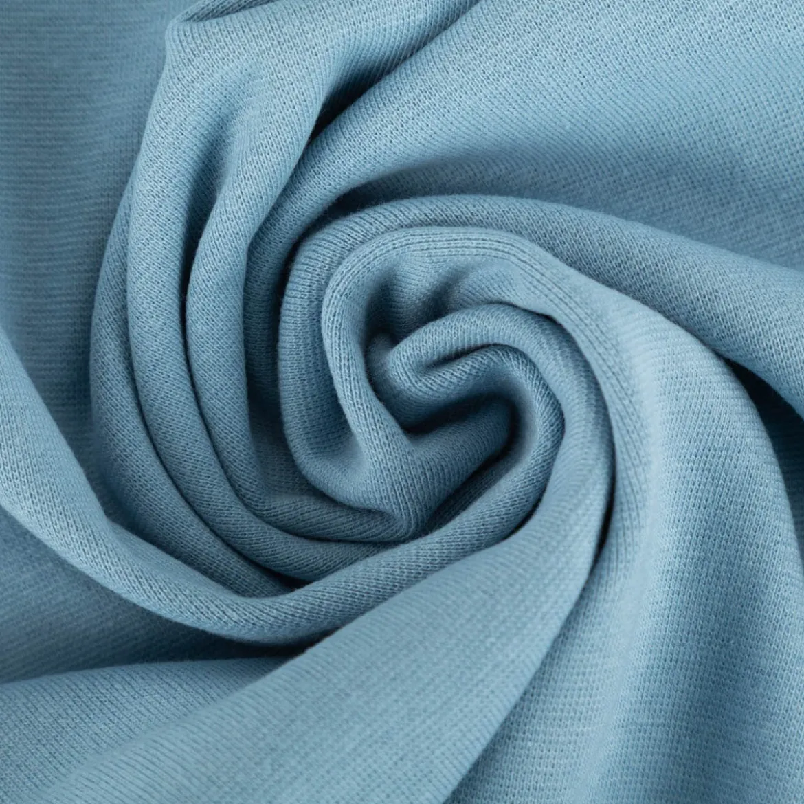 Bündchenstoff Schlauchware Organic Bio fein rauch blau 35cm Breite