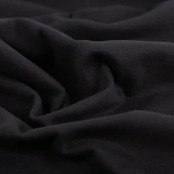 Bündchenstoff Schlauchware Organic Bio fein einfarbig Schwarz 35cm Breite