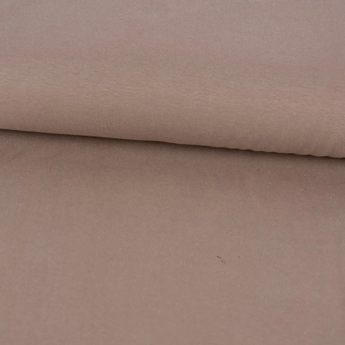 Bündchenstoff Schlauchware Organic Bio fein einfarbig Taupe 35cm Breite