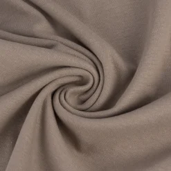 Bündchenstoff Schlauchware Organic Bio fein einfarbig Taupe 35cm Breite