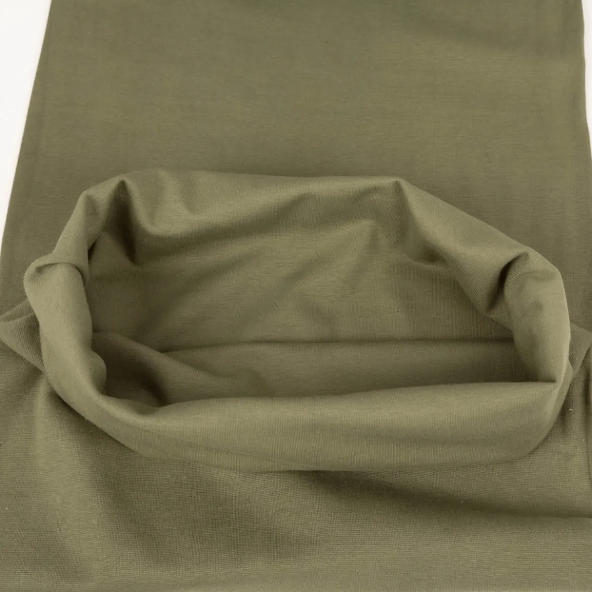 Bündchenstoff Strickschlauch Baumwolle uni tannengrün 35cm Breite