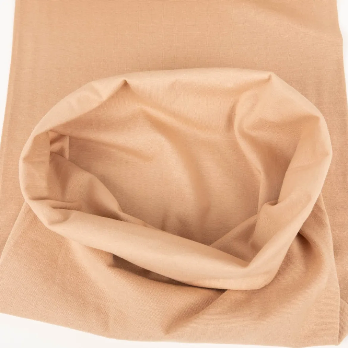 Bündchenstoff Strickschlauch Baumwolle uni nude 35cm Breite