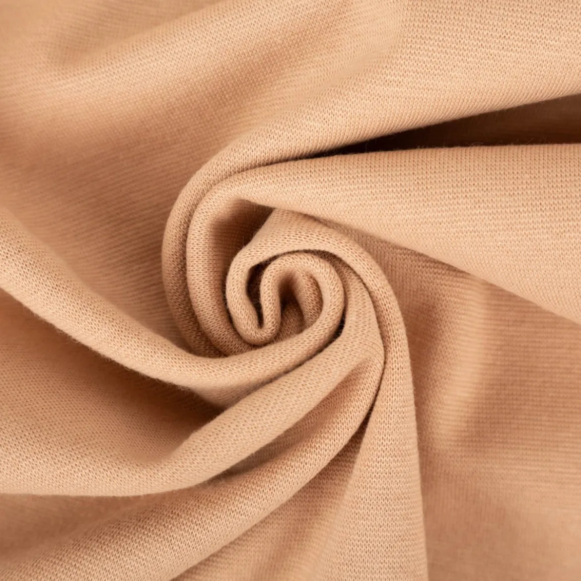 Bündchenstoff Strickschlauch Baumwolle uni nude 35cm Breite