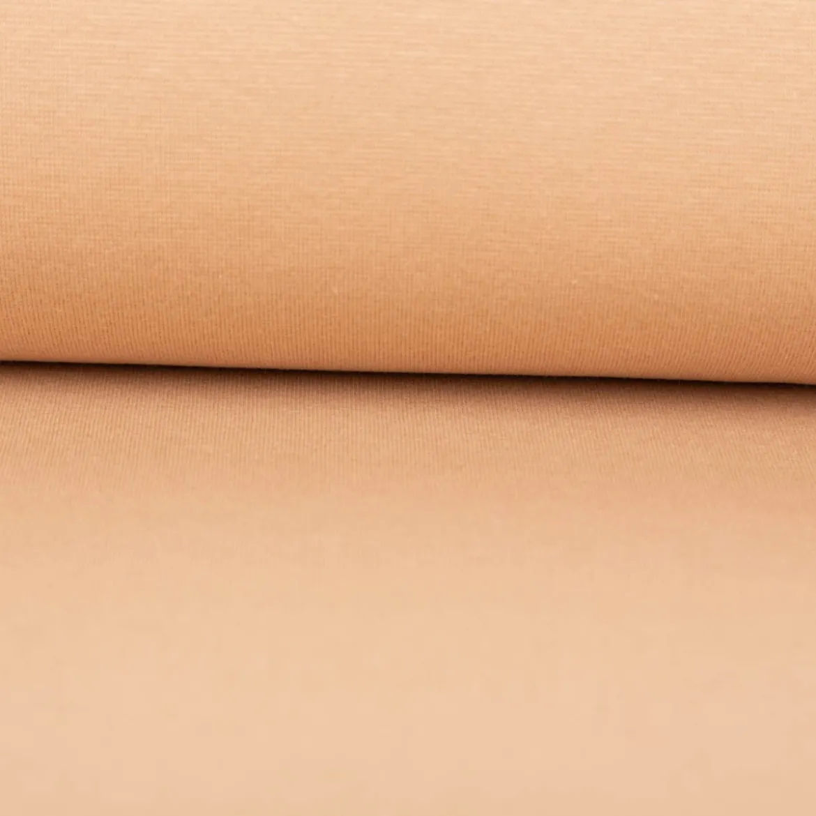 Bündchenstoff Strickschlauch Baumwolle uni nude 35cm Breite