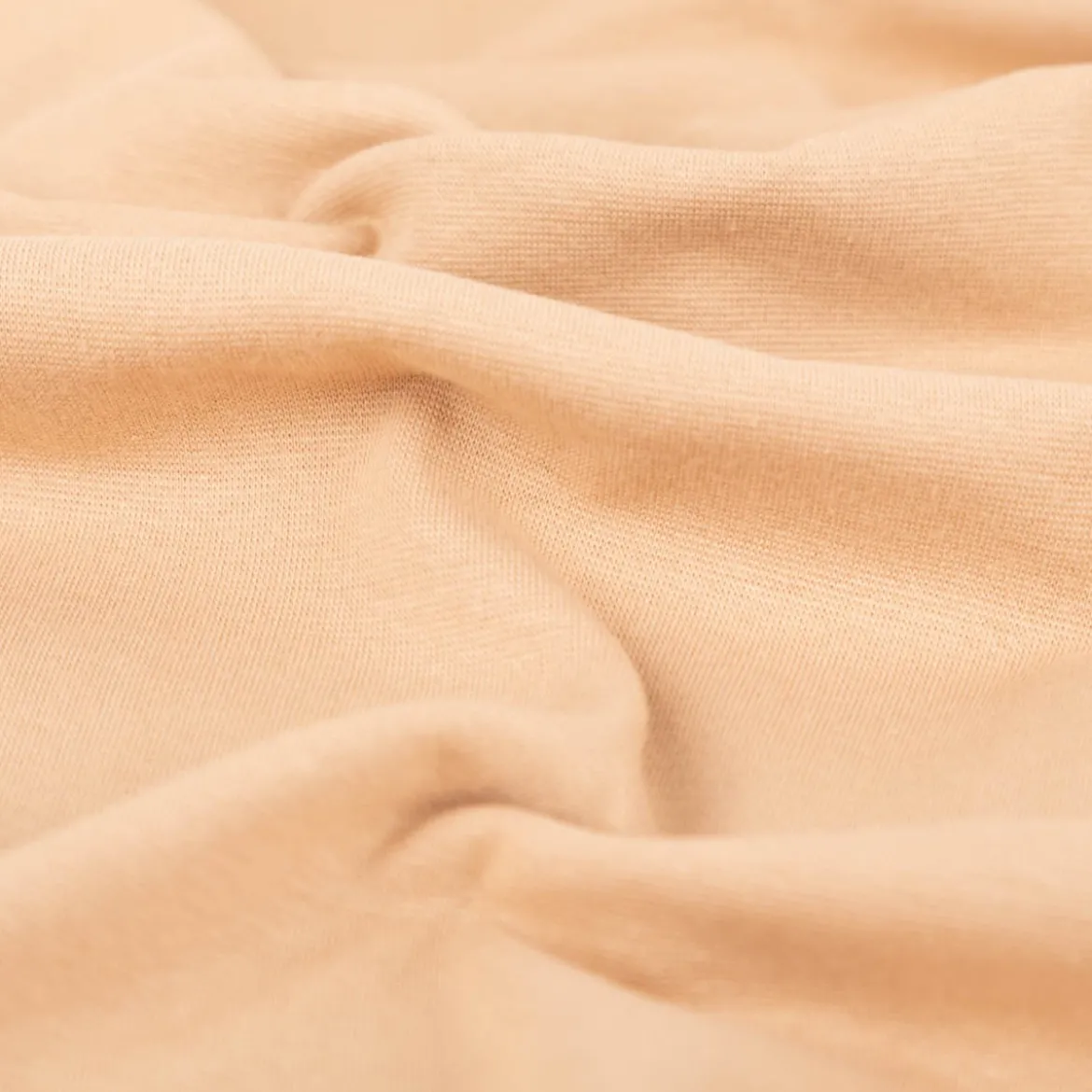 Bündchenstoff Strickschlauch Baumwolle uni nude 35cm Breite