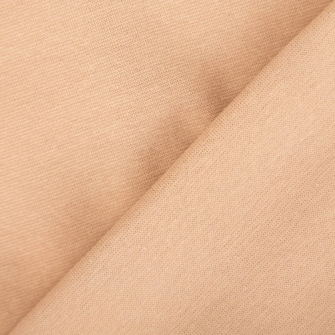Bündchenstoff Strickschlauch Baumwolle uni nude 35cm Breite