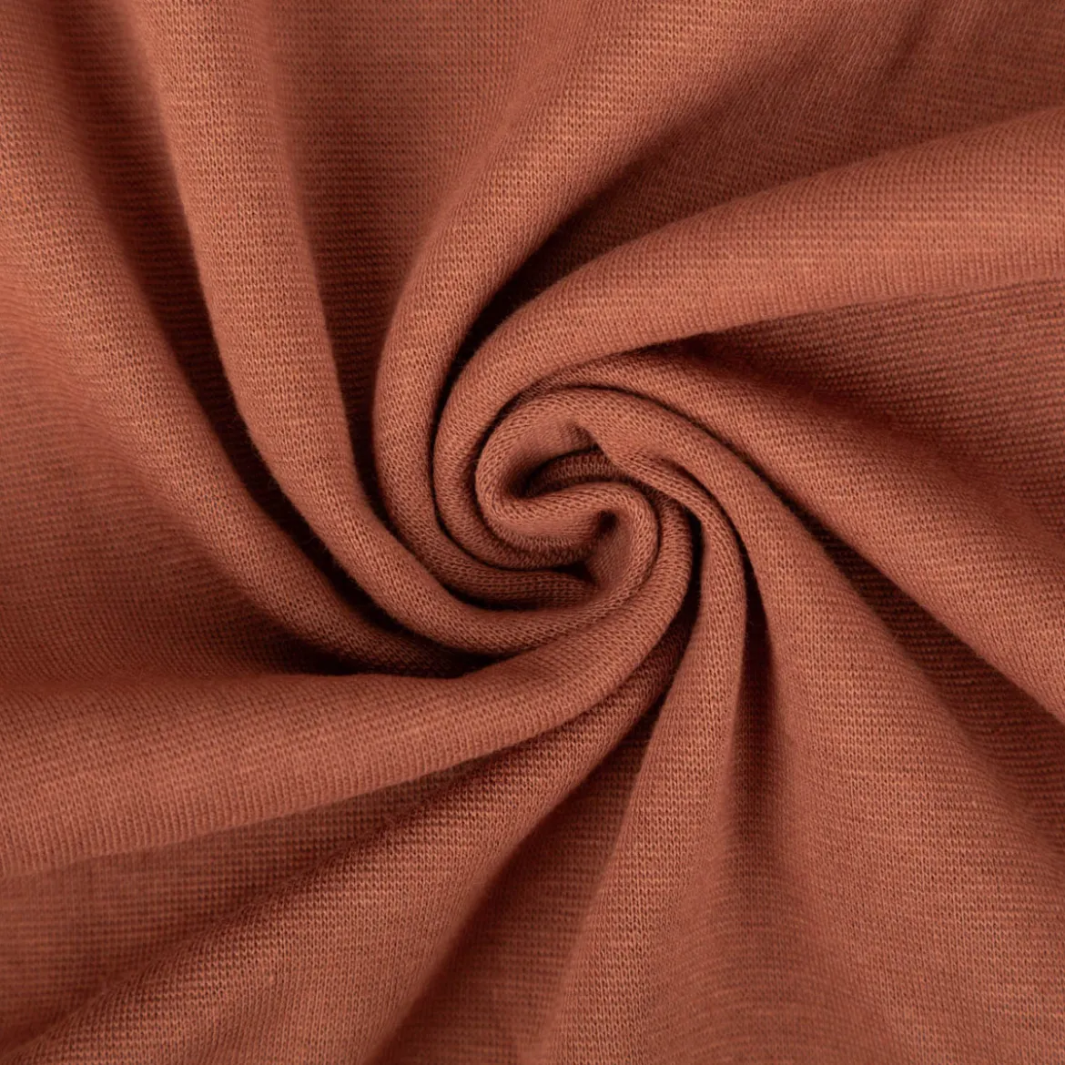 Bündchenstoff Strickschlauch Baumwolle uni rost 35cm Breite