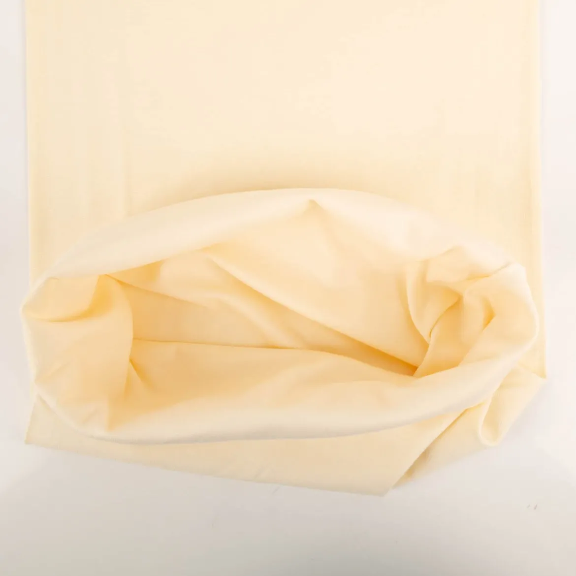 Bündchenstoff Strickschlauch Baumwolle uni wollweiß 35cm Breite