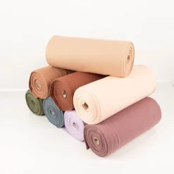 Bündchenstoff Strickschlauch Baumwolle uni stahlblau 35cm Breite