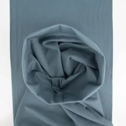 Bündchenstoff Strickschlauch Baumwolle uni stahlblau 35cm Breite