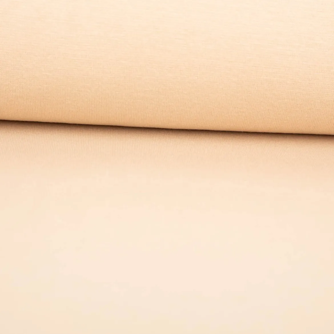 Bündchenstoff Strickschlauch Baumwolle uni beige 35cm Breite