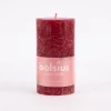 Bolsius Stumpenkerze Rustik velvet red 7x13cm