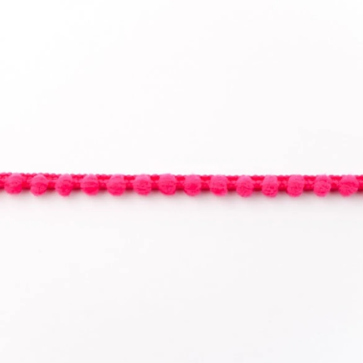 Bommelborte PomPom Borte Zierband mini fuchsia Breite: 0,4cm