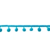 Bommelborte PomPom Borte Zierband türkis Breite: 0,8cm