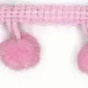 Bommelborte PomPom Borte Zierband rosa Breite: 0,8cm