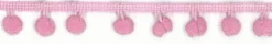 Bommelborte PomPom Borte Zierband rosa Breite: 0,8cm