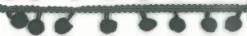 Bommelborte PomPom Borte Zierband grau Breite: 0,8cm