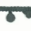 Bommelborte PomPom Borte Zierband grau Breite: 0,5cm